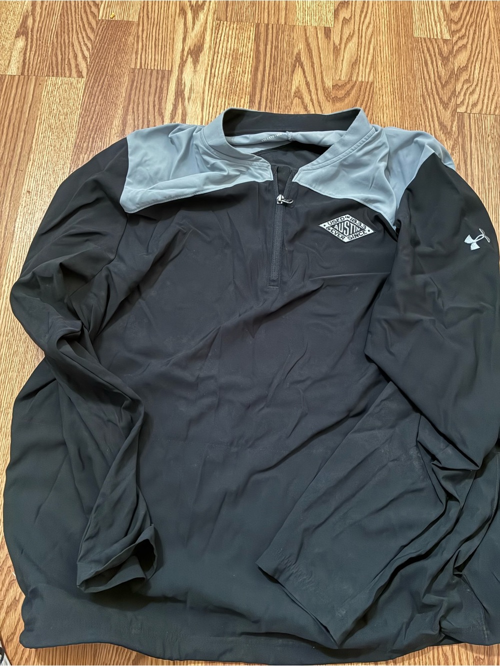 Under Armour Black and Gray Half-Zip Performance Pullover